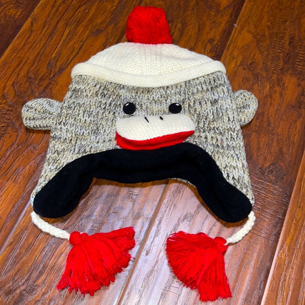 Sock monkey beanie/toboggan